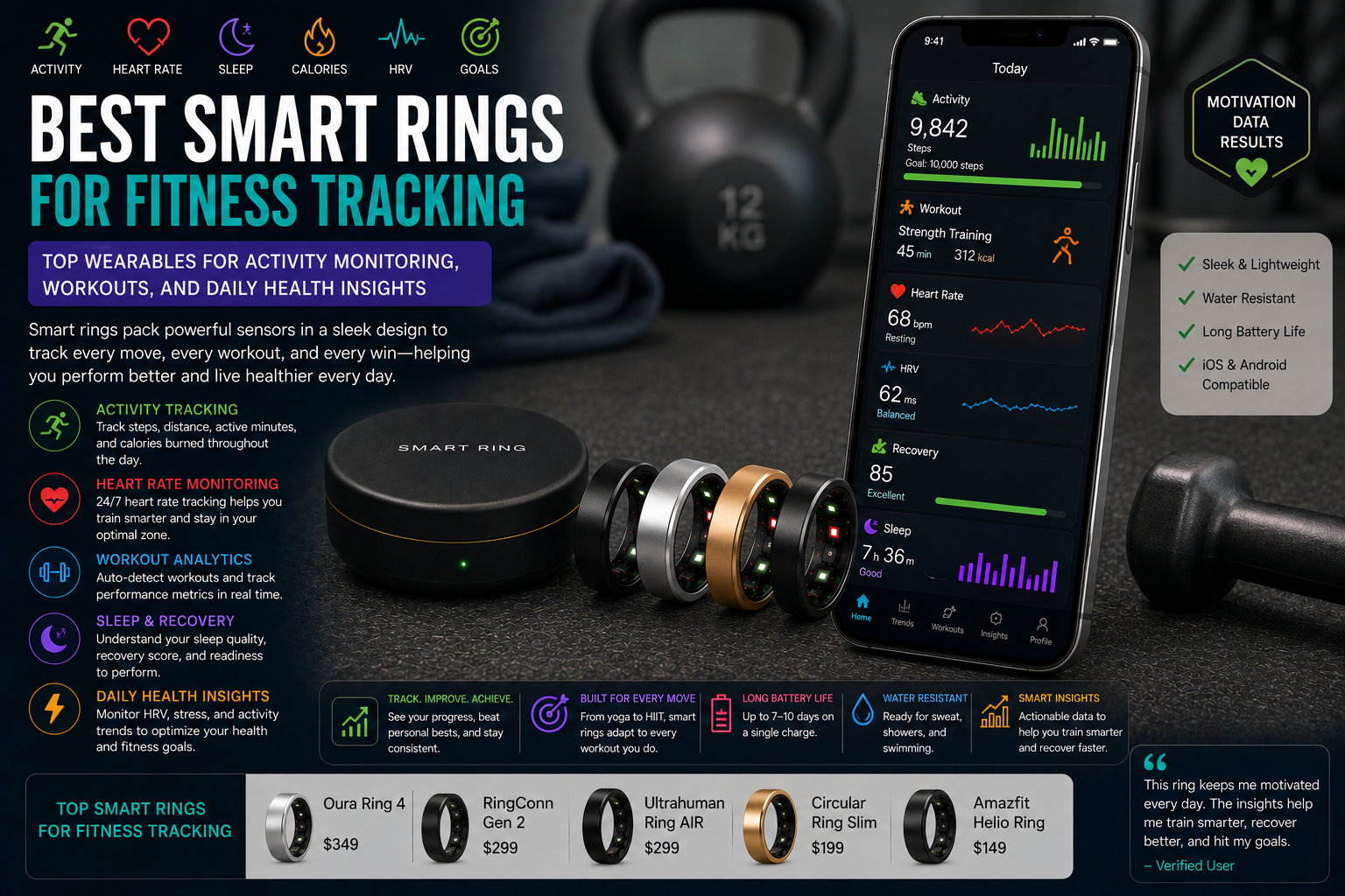 Best Smart Rings for Fitness Tracking: Top Wearables for Activity Monitoring, Workouts, and Daily Health Insights