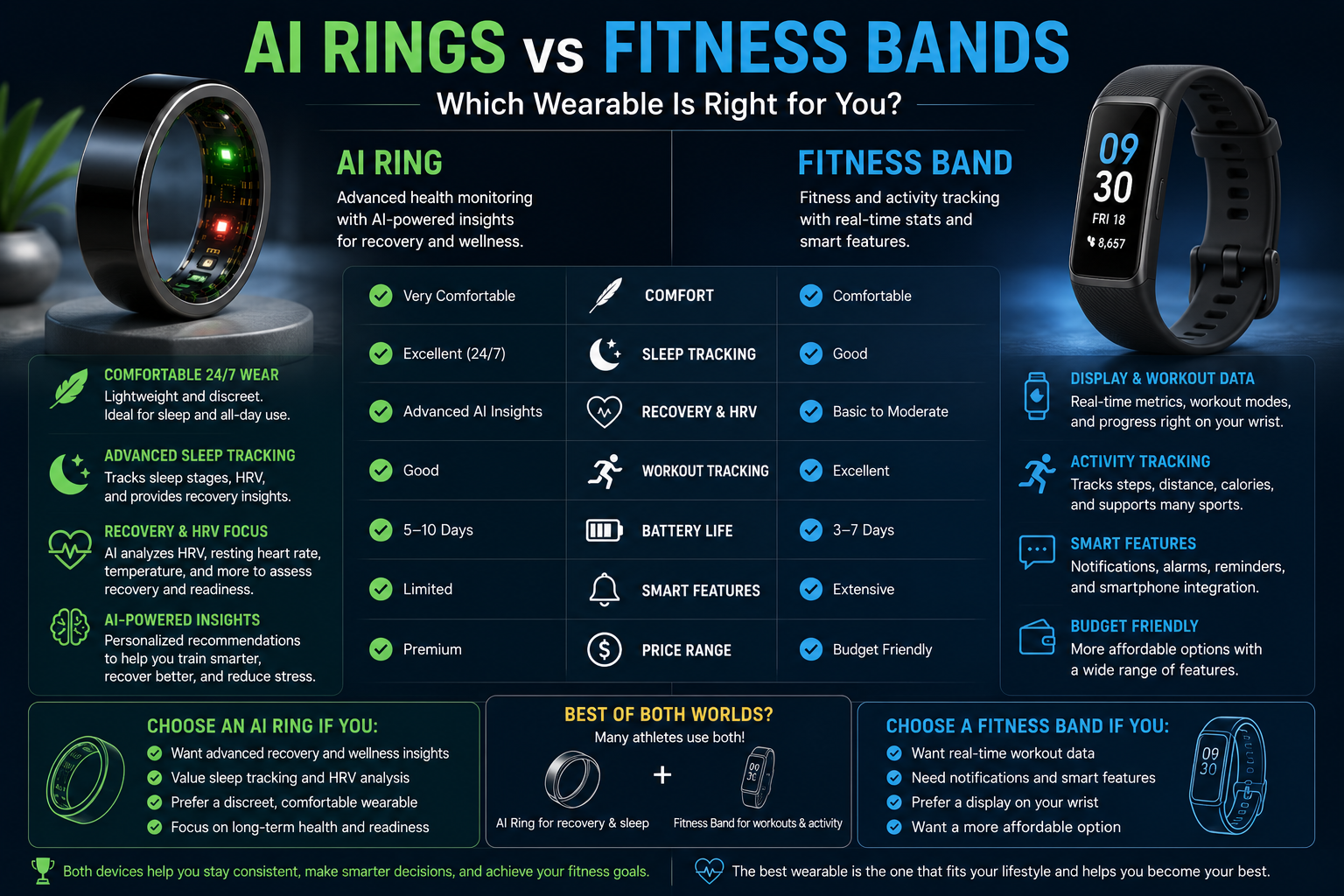 AI Rings vs Fitness Bands: Which Wearable Is Right for You?