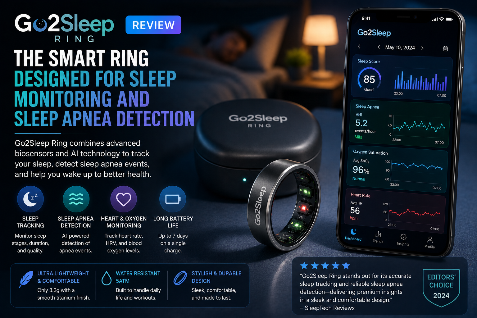 Go2Sleep Ring Review: The Smart Ring Designed for Sleep Monitoring and Sleep Apnea Detection